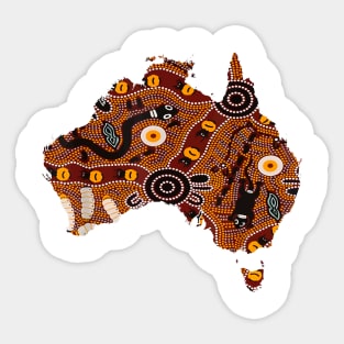 Aboriginal Flag Australia Souvenir Proud Native Sticker